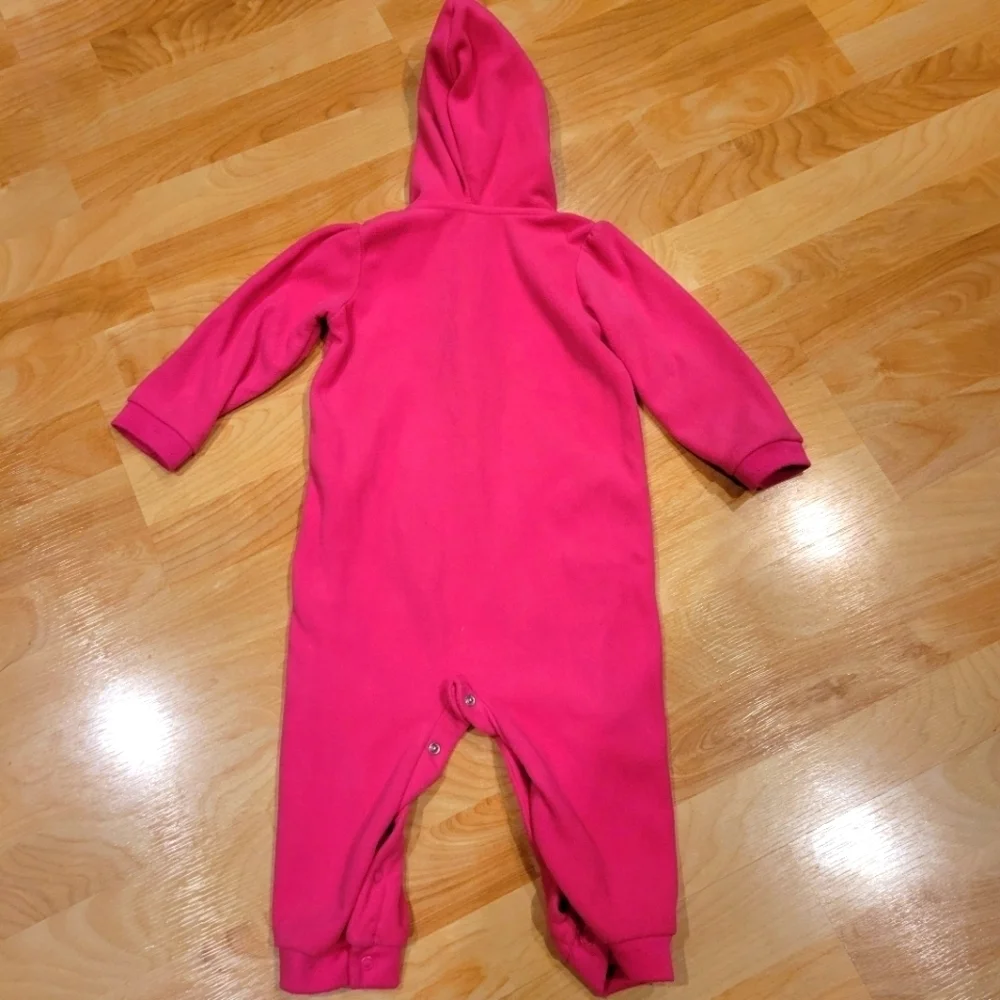 Carter's Hooded Fox Fleece Jumpsuit Size 24 Months